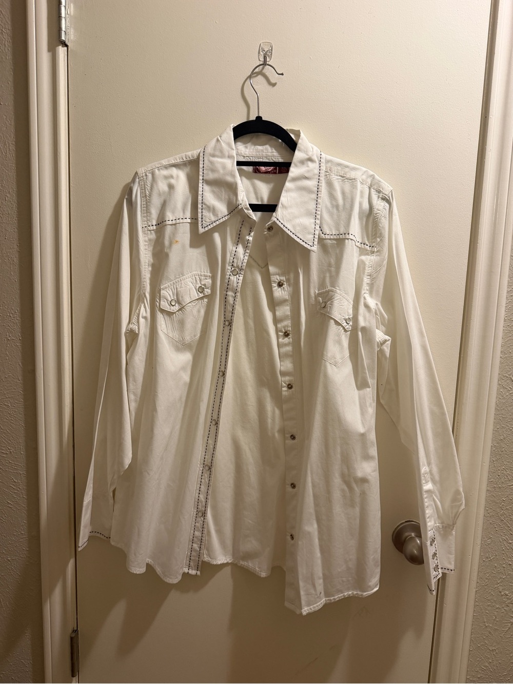 Cruel Girl White Womens Western Shirt with Buckstitch - White